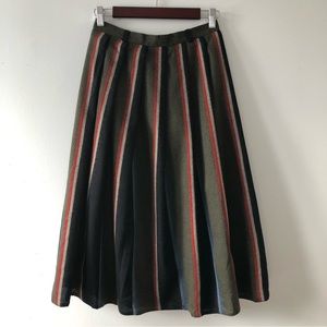 VINTAGE fully lined wool midi skirt